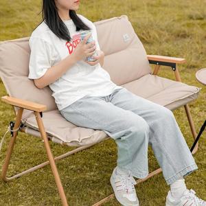 야외 캠핑 더블 의자 쿠션 등받이 엉덩이 쿠션