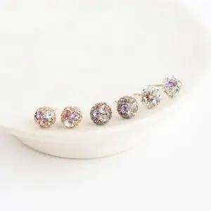 [셀러허브]여자 3종택1 글리터 실버침 콤비 반짝 귀걸이 (S18886296)