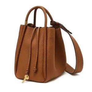 [헤지스](광주신세계)[24FW]브라운 단색 소가죽 토트백HIBA4F164W2