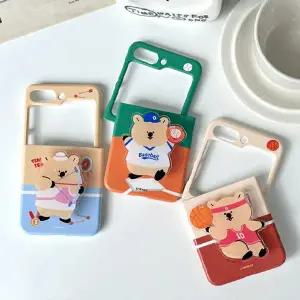 갤럭시 Z플립 4 5 6 7 케이스 쿼카 운동회 테니스 농구 야구 축구 양궁 그립 톡홀더 하드