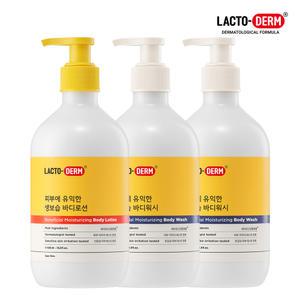 락토덤 피부에 유익한 생보습 워시 500ml 2개+로션 500ml 1개