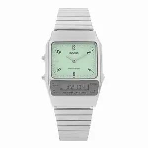 남녀공용 Analog Digital Square 메탈 손목 시계 AQ 800E 3ADF)