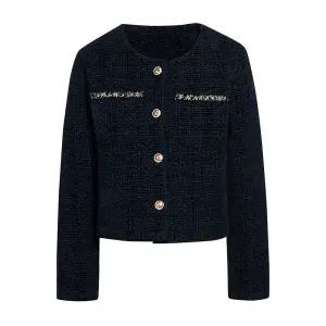 [롯데백화점]제이제이지고트 누빔안감 프린지포켓 라운드 트위드자켓 GR2N0JK201