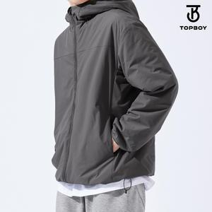 오버핏 후드 하이넥 쉘 패딩 점퍼 (TC035)