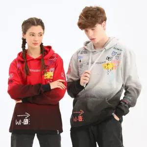 H11052 무니크영 딥다이 프린팅 후드 티셔츠