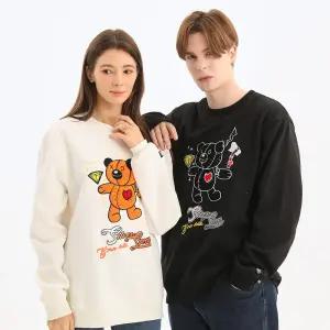 F1126 무니크영 솔리드 베어 맨투맨 티셔츠