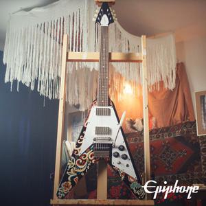 에피폰 일렉 기타 Jimi Hendrix Love Drops Flying V Ebony Epiphone 지미 헨드릭스