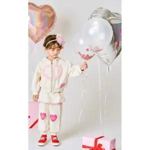 [롯데백화점]핑크드래곤 아이보리 하트프릴 점퍼세트 P51DBJ010 BP010-W2