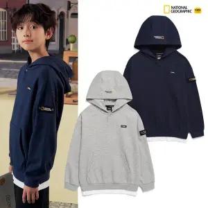 [내셔널지오그래픽키즈](신세계 사우스시티)KIDS ESG 레이어드 후드 티셔츠 2종 택1 정가89,000원