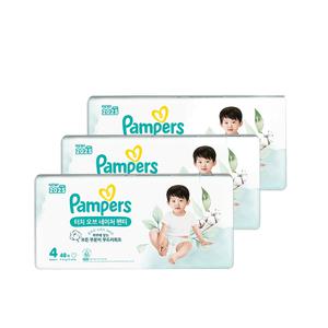 팸퍼스 NEW 터치오브네이처 팬티형 기저귀 4단계 3팩 총 144매 9-14kg 샘방지