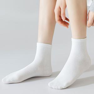 여성용 뉴 카바 단목 얇은 골지 데일리 학생 일상 양말 10켤레