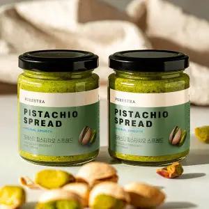 포레스티 국내제조 무첨가 100% 피스타치오 스프레드 200g 2병 무가당 무설탕
