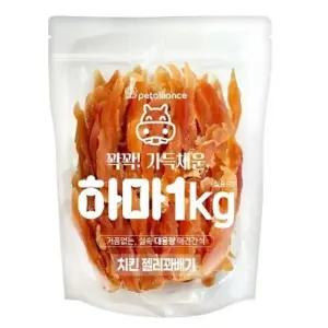 고품질 강아지 치킨 젤리 꽈배기 져키 1kg 1P 영양 사사미 (WFGZ9N7)