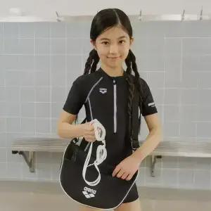 [아레나수영복] 킥앤풀 여아동 3부 반신 슈트 키트 A5SG1KG03BLK