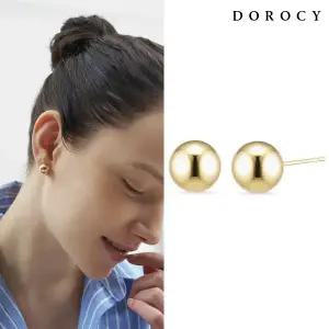 [도로시] 14k 볼륨 통통볼 귀걸이_10mm