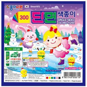 종이나라 300단면색종이 6색6매 총300매