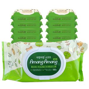 아망아망 소프트 물티슈 100매 x 20개