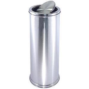 옴니팩 야외 긴 쓰레기통 뱅뱅이형 38L 스텐 화장실 휴지통 관공서 지하철