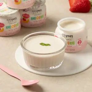 상하목장 유기농 베이비 요구르트 딸기&바나나 340g (85g*4)