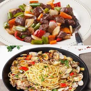 [후레쉬앤푸드]Fresh 밀키트 간편식 간편조리 인기세트 2종 (찹스테이크+봉골레)