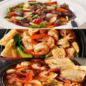 [후레쉬앤푸드]Fresh 밀키트 집들이음식 파티음식 인기세트 3종 (찹스테이크+해물누룽지탕+감바스알아히요)