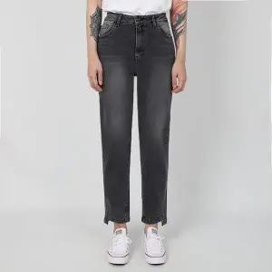 [게스] 여성 청바지 밑단 변형 맘핏 그레이 YM3D5109