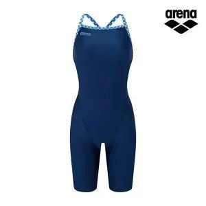 [아레나수영복] 체크메이트 4부 반신 크로스 스트랩백 A5SL1PL84NVY