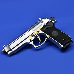 아카데미과학 M92F 베레타 아이언실버 골드포인트 커스텀 17212IG 풀도색제품 장식용 비비탄 에어건 권총