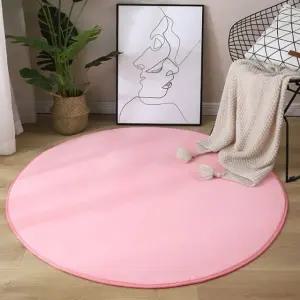 원형 러그 160cm 핑크 (WFHJLQN)
