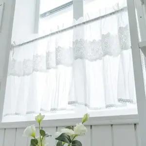 선반 바란스 공간분리 커튼 레이스 가림막 주방 앤틱 (WFHJAKU)