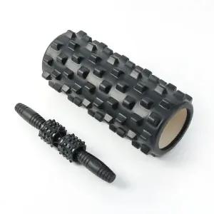 33cm 굿힐링 홈트 지압폼롤러 마사지스틱+폼롤러 세트 (WFHJDWI)