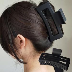 두발로 13cm 빅사이즈 무광 스퀘어 헤어집게핀 2p 세트