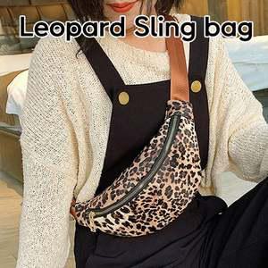 레오파드 힙색 크로스백 슬링백