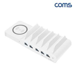 무선충전+5포트 멀티 고속충전기 PD3.0 110W 무선충전기 업소용충전기 멀티고속충전기 5포트충전기