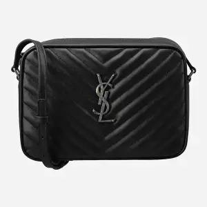 생로랑 5S 761554 DV704 1000 루 퀼팅 카메라백 실버 블랙