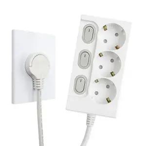 원스탑 제로갭 3구 슬림 납작 멀티탭 개별스위치 국산 멀티콘센트