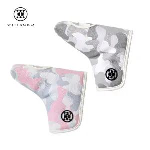 위티코코 카모 핑크/그레이 골프 일자형 퍼터 헤드커버 WKHCP01