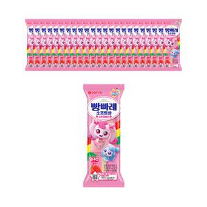 [슈팅냉동] 빵빠레 소프트바 스트로베리 75ml, 24개