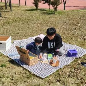 피크닉 체크무늬 대형 초콜렛 매트 돗자리 방수 (WFGTDZV)