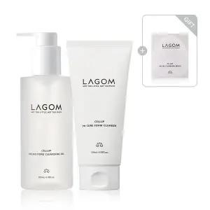 [라곰](강남점)마이크로 포어 클렌징 오일 200mL+피에이치 큐어 폼 120mL (+페이셜 브러쉬 증정)