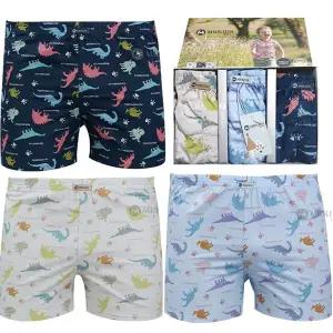 유아 어린이 여름 공룡캐릭터 순면100% 엠알키즈 크랙디노트렁크 3매