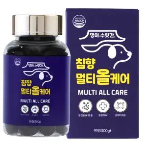 강아지 종합영양제 기관지 피부 관절 눈 심장 유산균 항산화 면역력 댕이수랏간 침향 멀티올케어 100g
