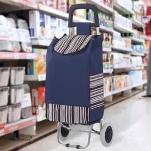 시장 마트 쇼핑카트 저소음 큰바퀴 접이식 이동식 장바구니 핸드캐리어