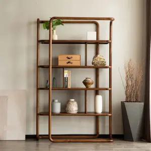 월넛책장 서재수납장 엔틱책장 가벽책장 4단