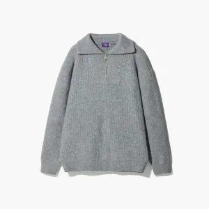 [하프클럽/에스티코]솜사탕_반집업 솔리드 니트 그레이 (오버핏) SKTVD62OSG