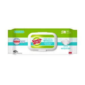 3M 스카치브라이트 주방용 세정티슈 베이킹소다 40매