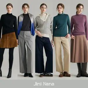 지니나나 기모 모크넥풀오버 6종