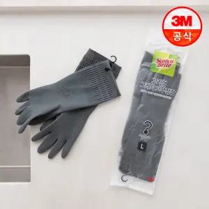 [3M]고리형 그레이 고무장갑 대 10개