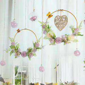환영 가랜드 조화 화환 장식 걸이 현관 인테리어 리스 출입문 장미빛