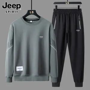 JEEP SPIRIT 남자 가을 겨울 캐주얼 트레이닝 맨투맨+바지 상하복 세트